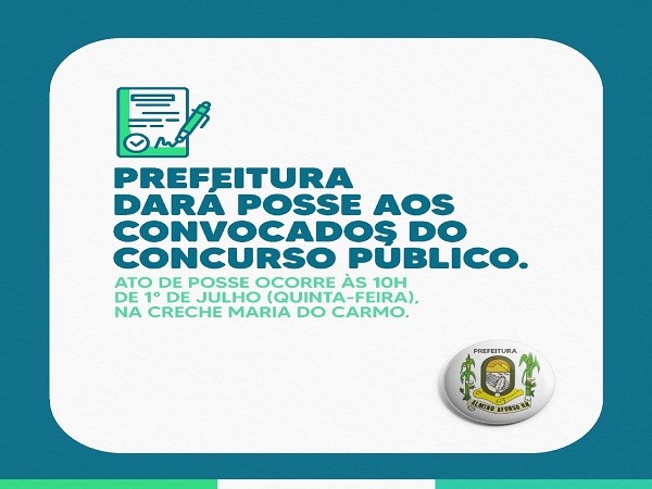 PREFEITURA DEU POSSE AOS CONVOCADOS DO CONCURSO PÚBLICO!